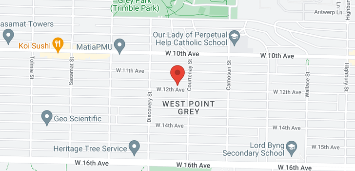 map of 4227 W 12TH AVENUE